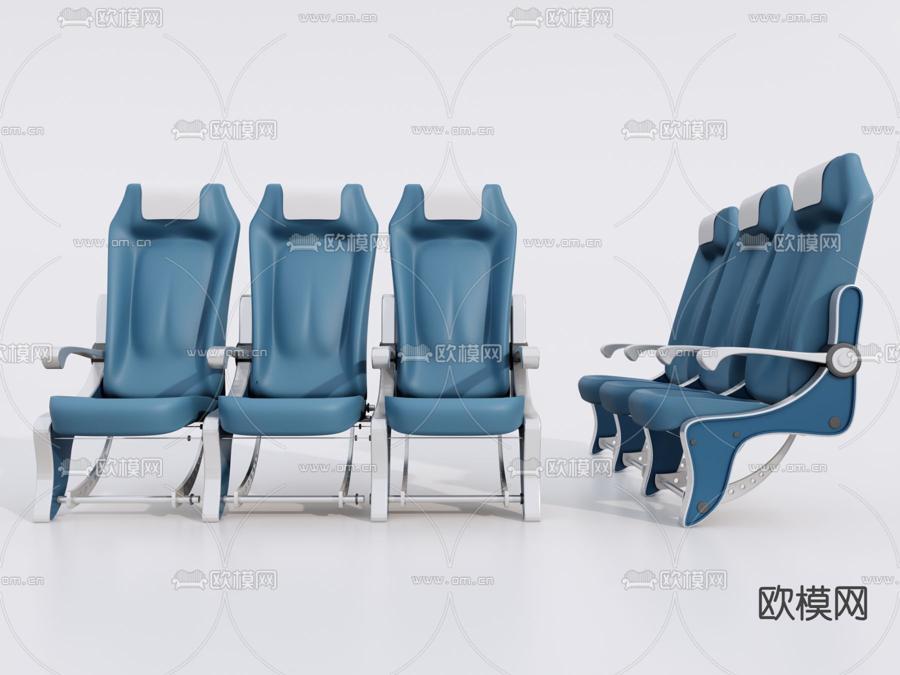 高铁座椅 火车座椅su模型