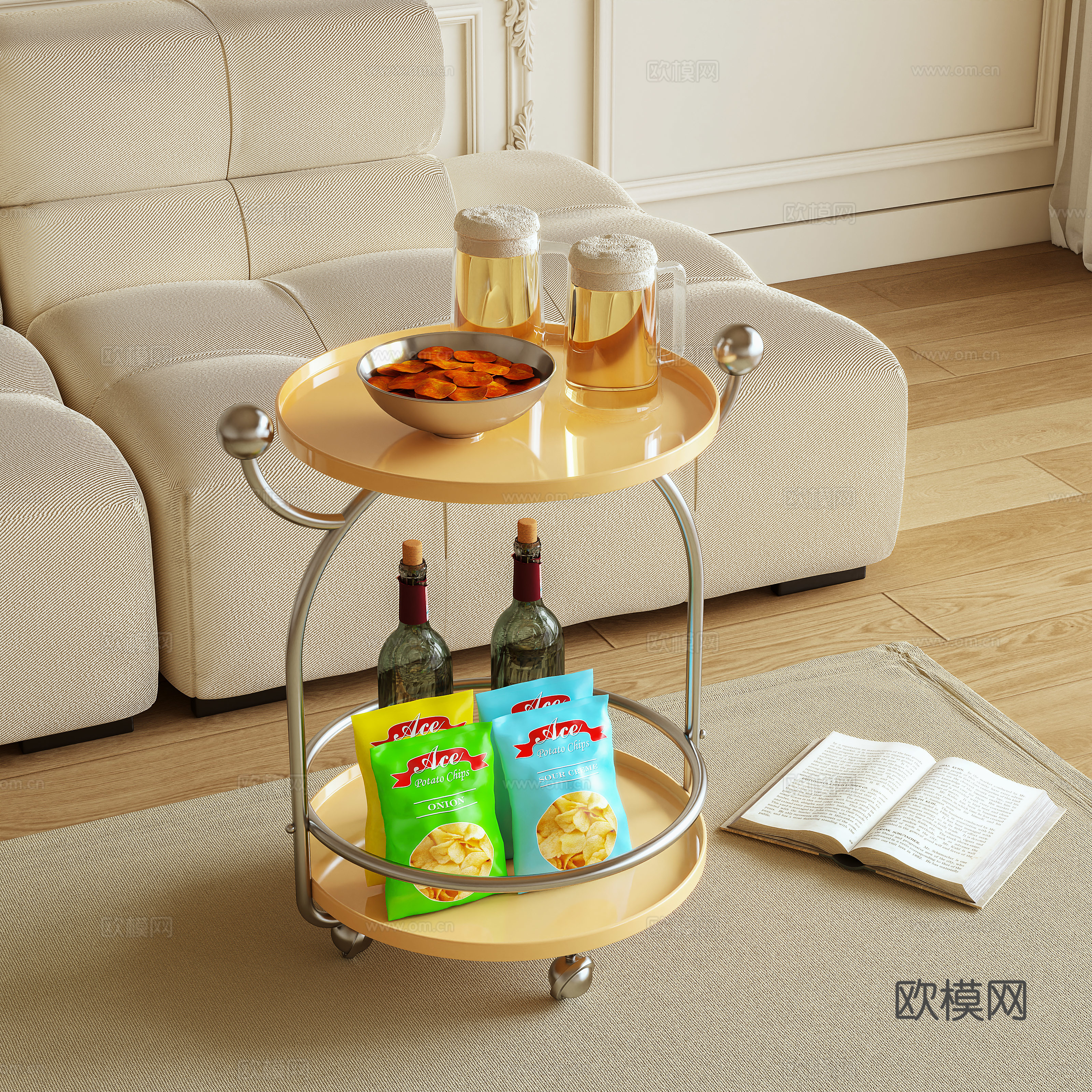 边几 小茶几 摆件3d模型