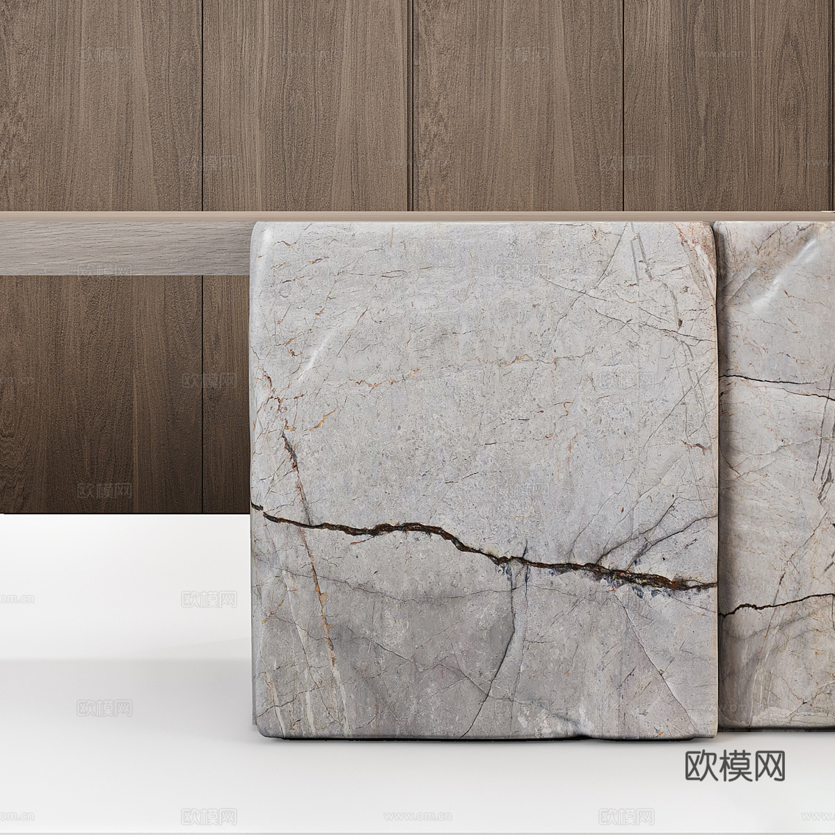 现代意式侘寂橱柜岛台3d模型
