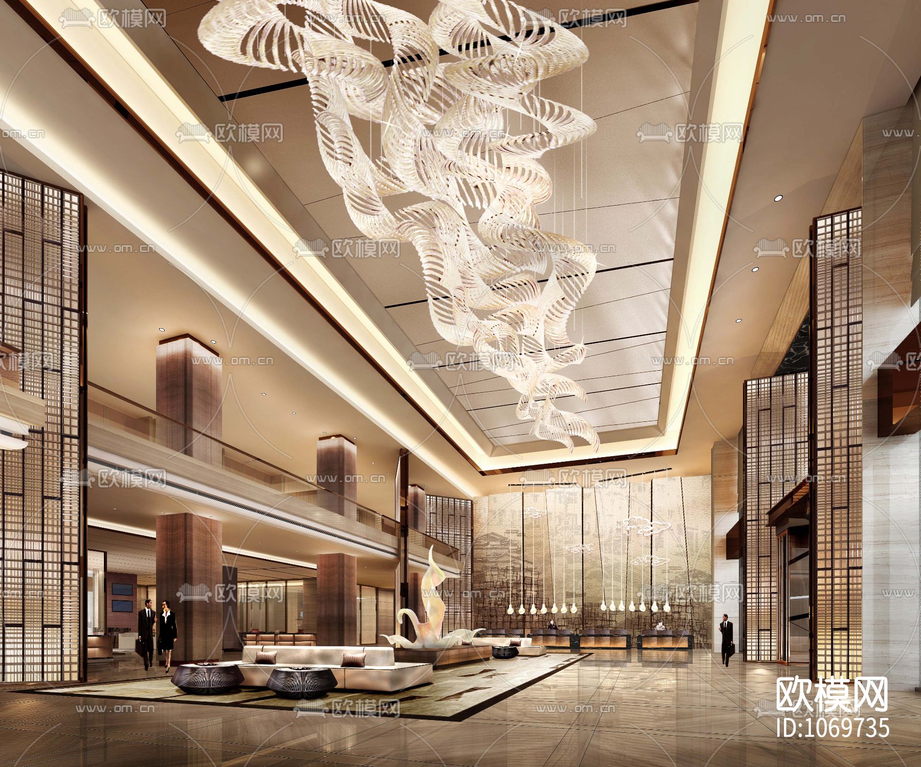 南通希尔顿酒店平面图效果图下载（渲染图2）