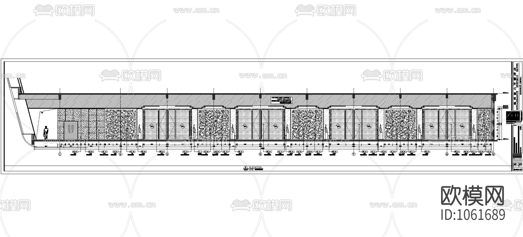CCD富力万丽酒店公共区域CAD施工图效果图下载（渲染图3）