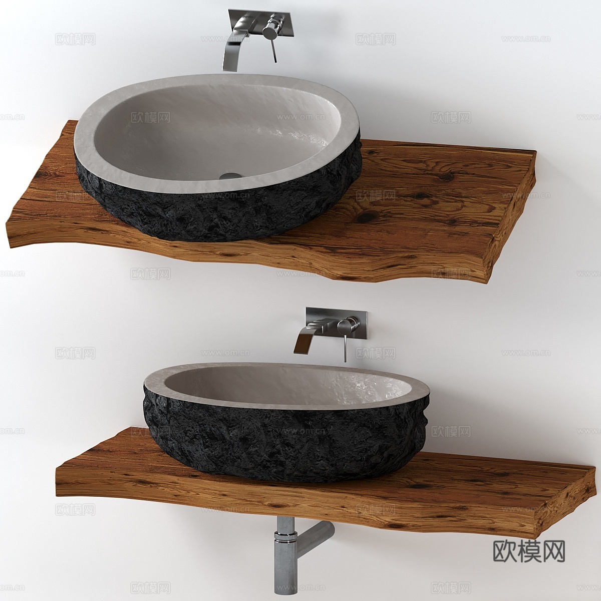 石质洗手盆3d模型
