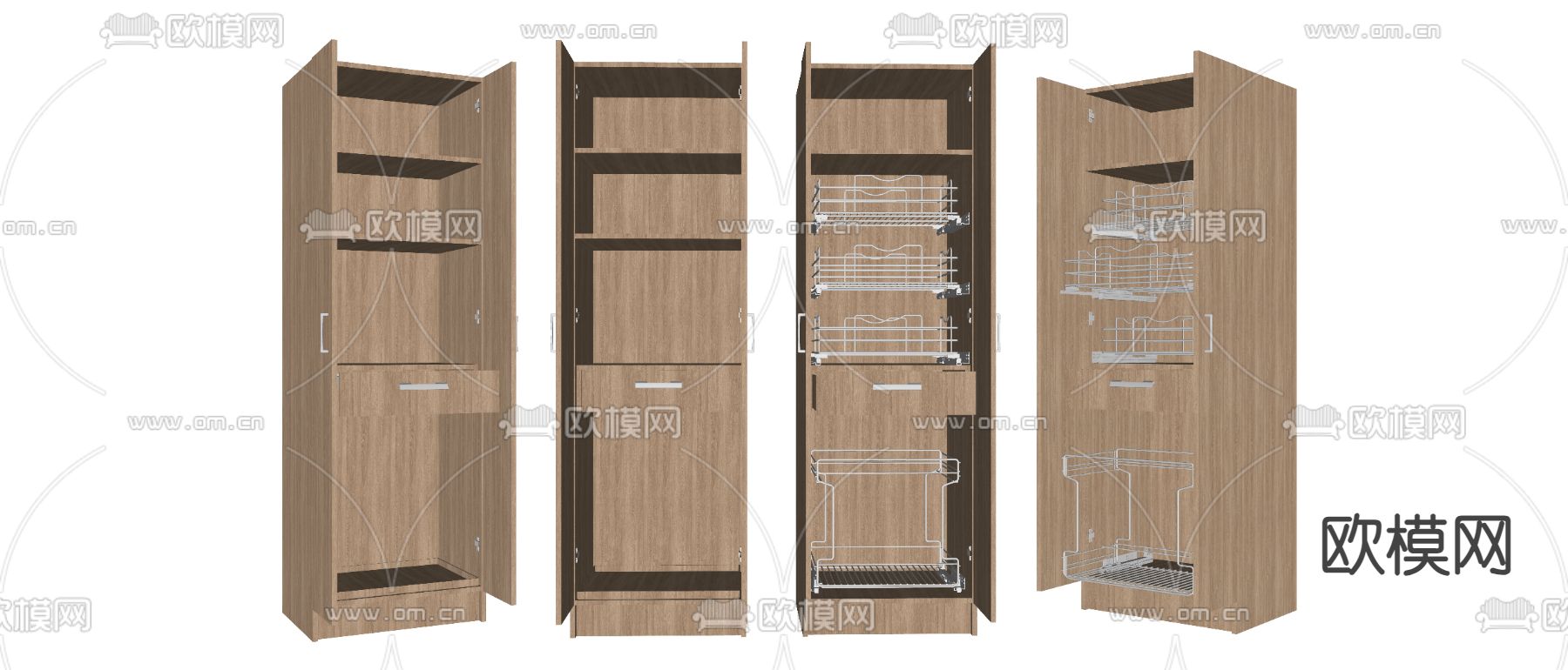 洗衣机柜 护理柜 晾衣柜 衣柜五金 阳台柜su模型