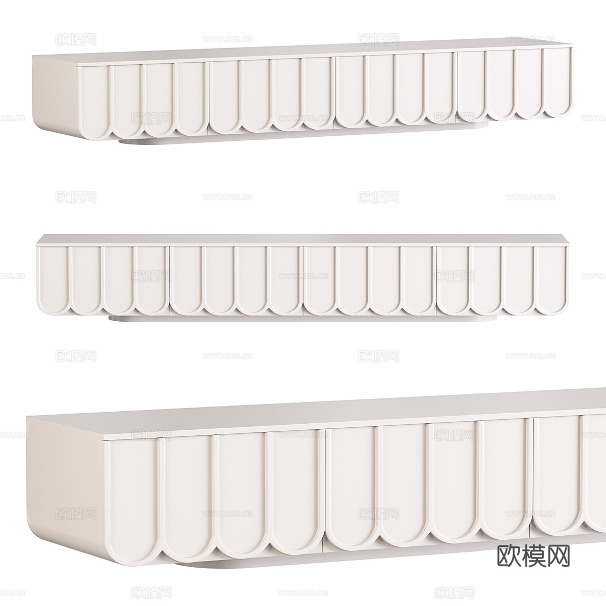 设计师电视柜边柜3d模型
