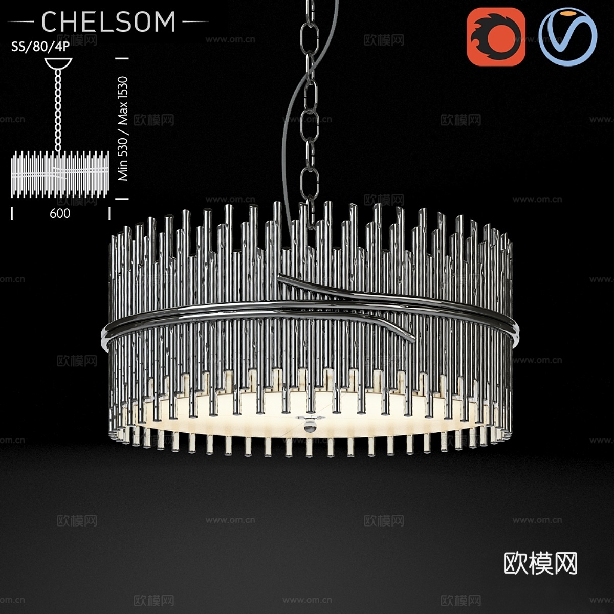 切尔索姆银雕塑 SS 80 4P3d模型