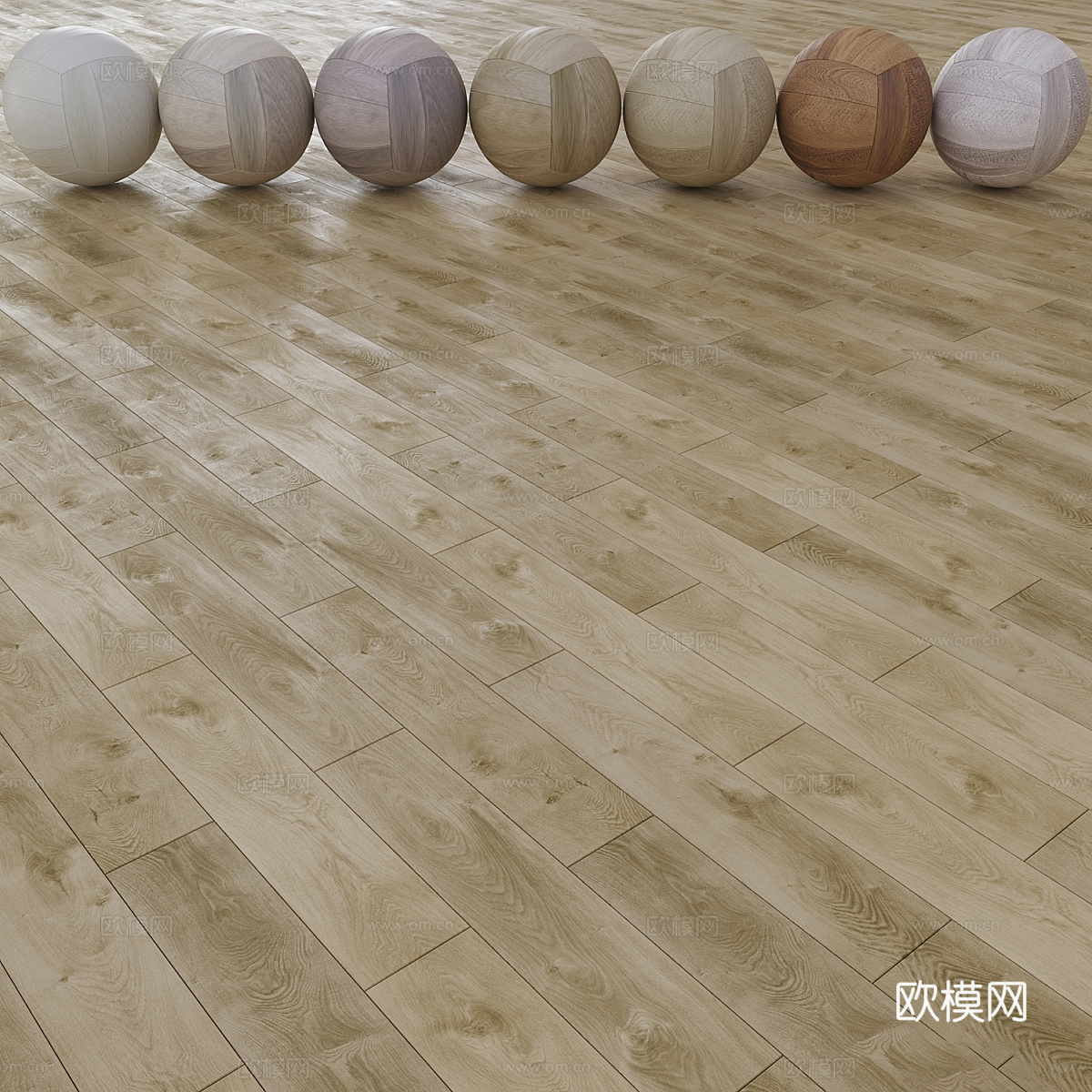 现代意式木地板材质3d模型