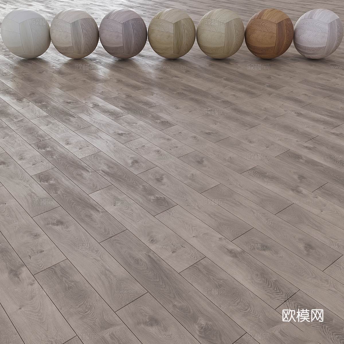 现代意式木地板材质3d模型