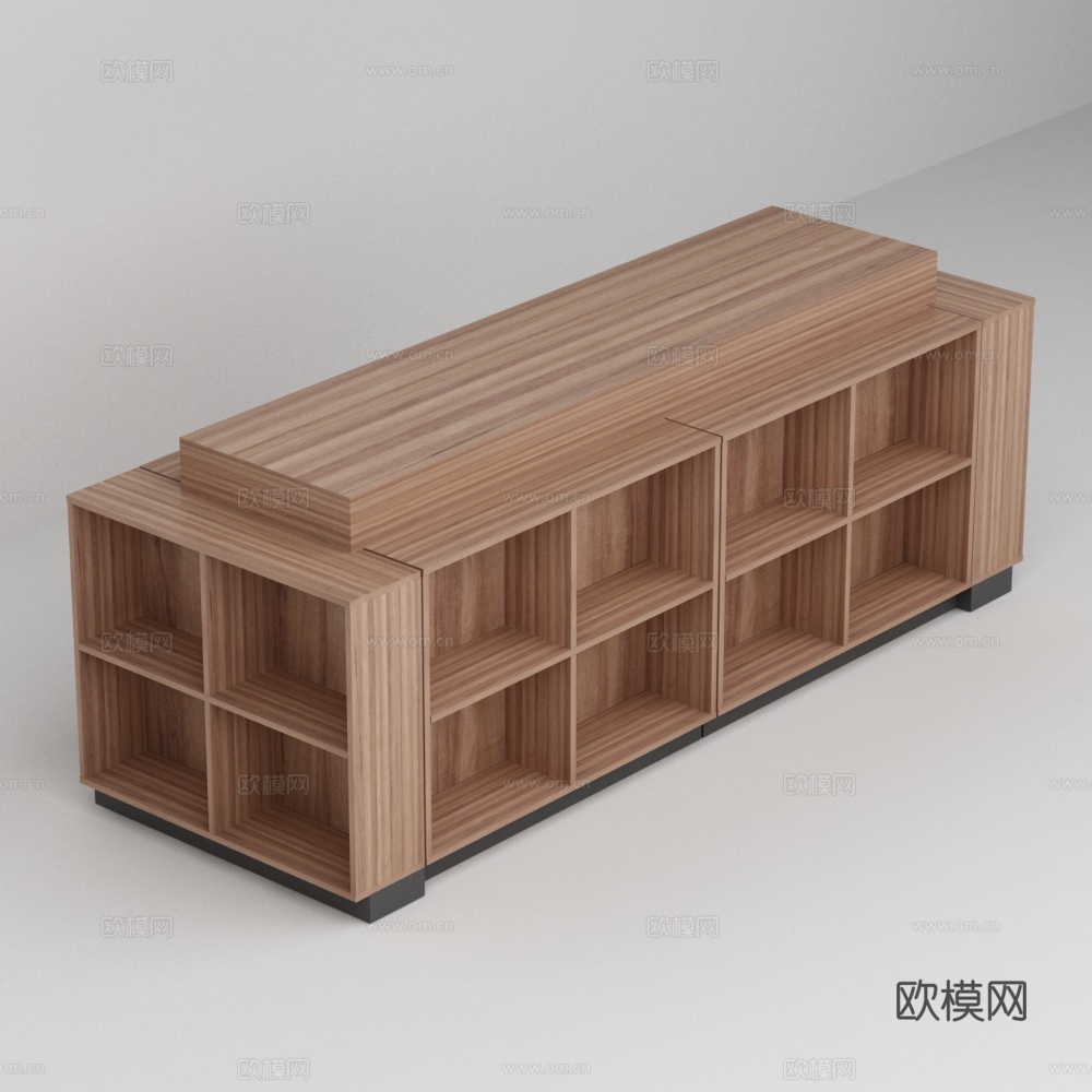 超市便利店流水台圆形展台方形展示台3d模型