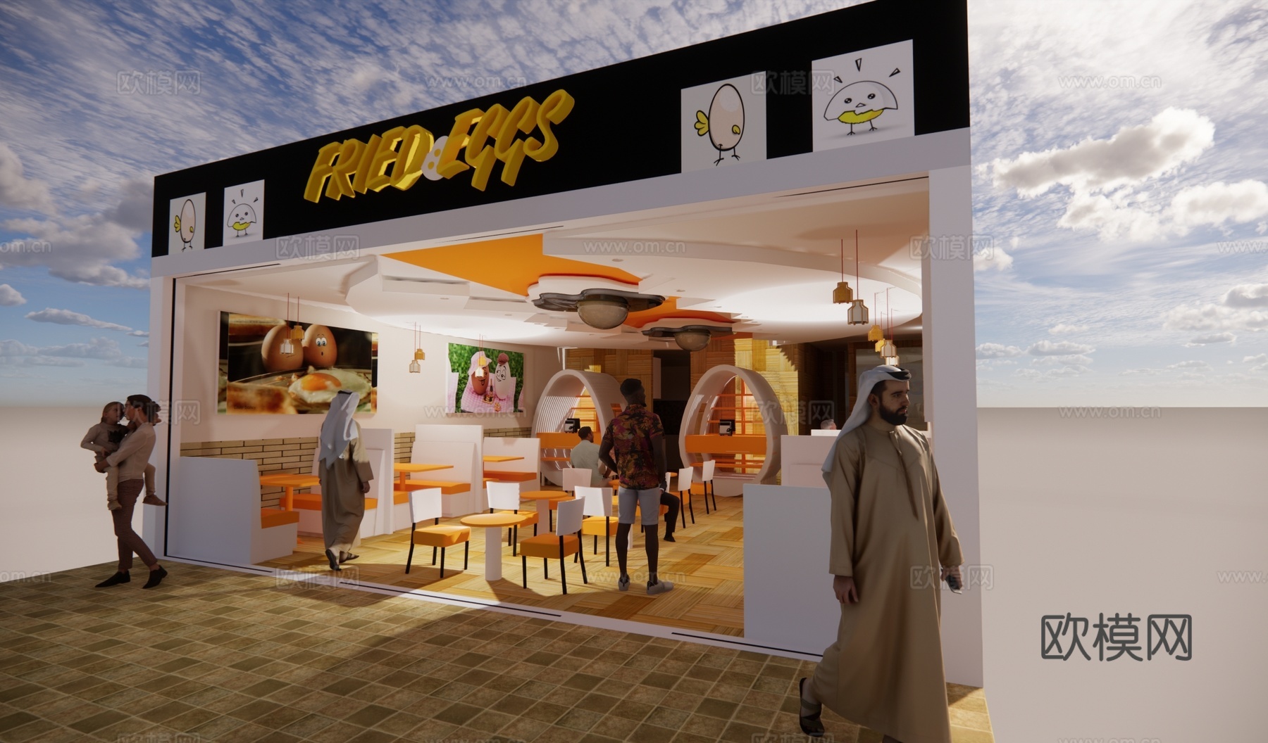 主题乐园 餐饮 建筑空间 娱乐 室内su模型
