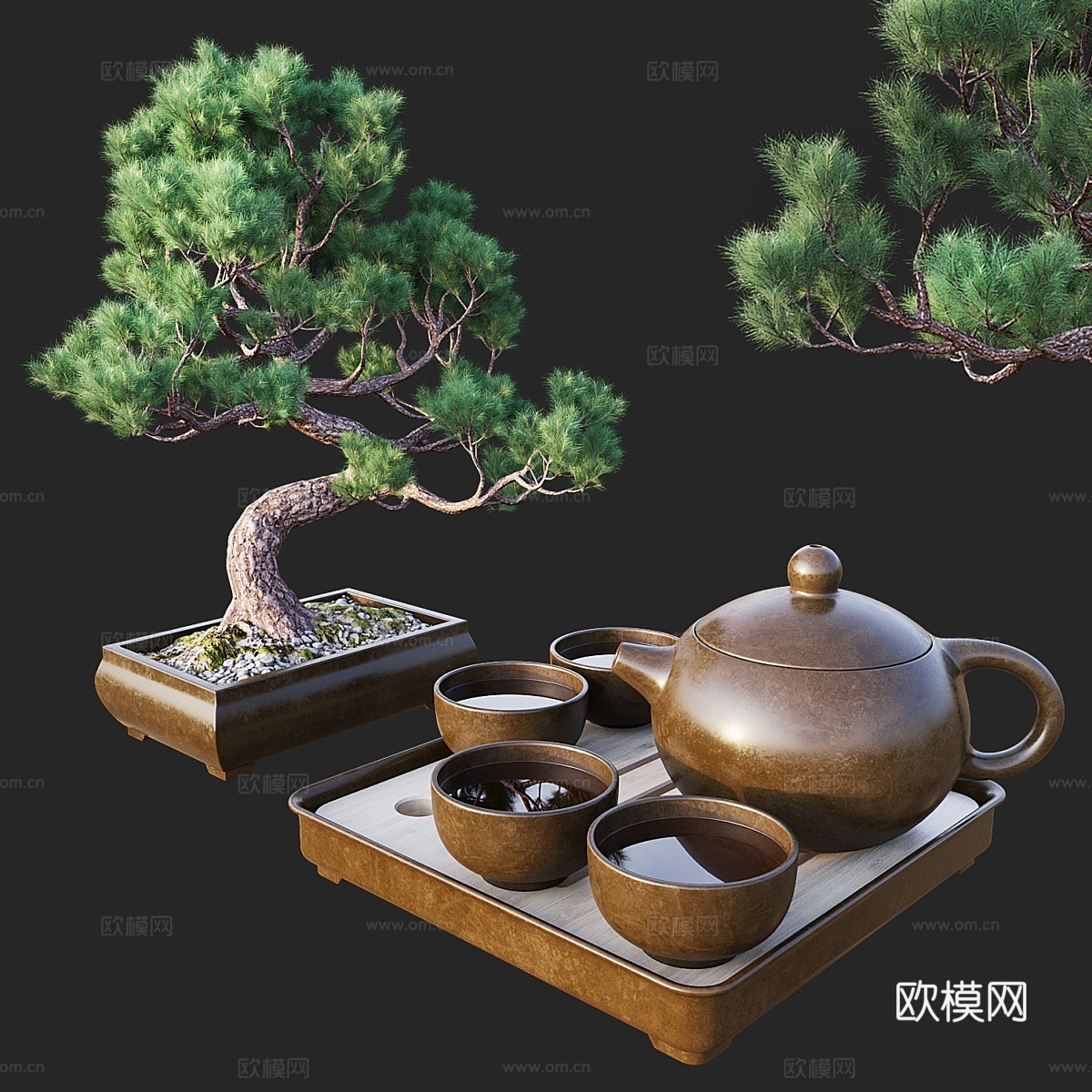 日式装饰套装 013d模型
