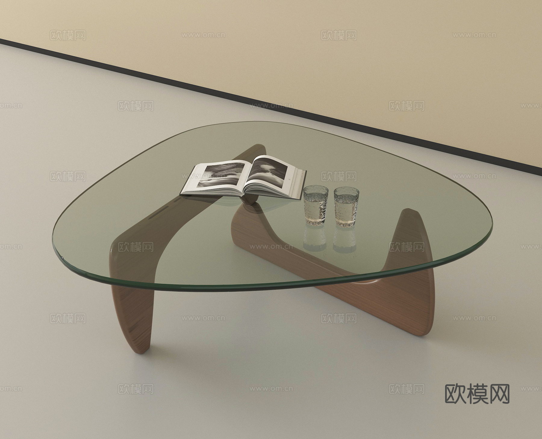 现代茶几 玻璃茶几 异形茶几3d模型