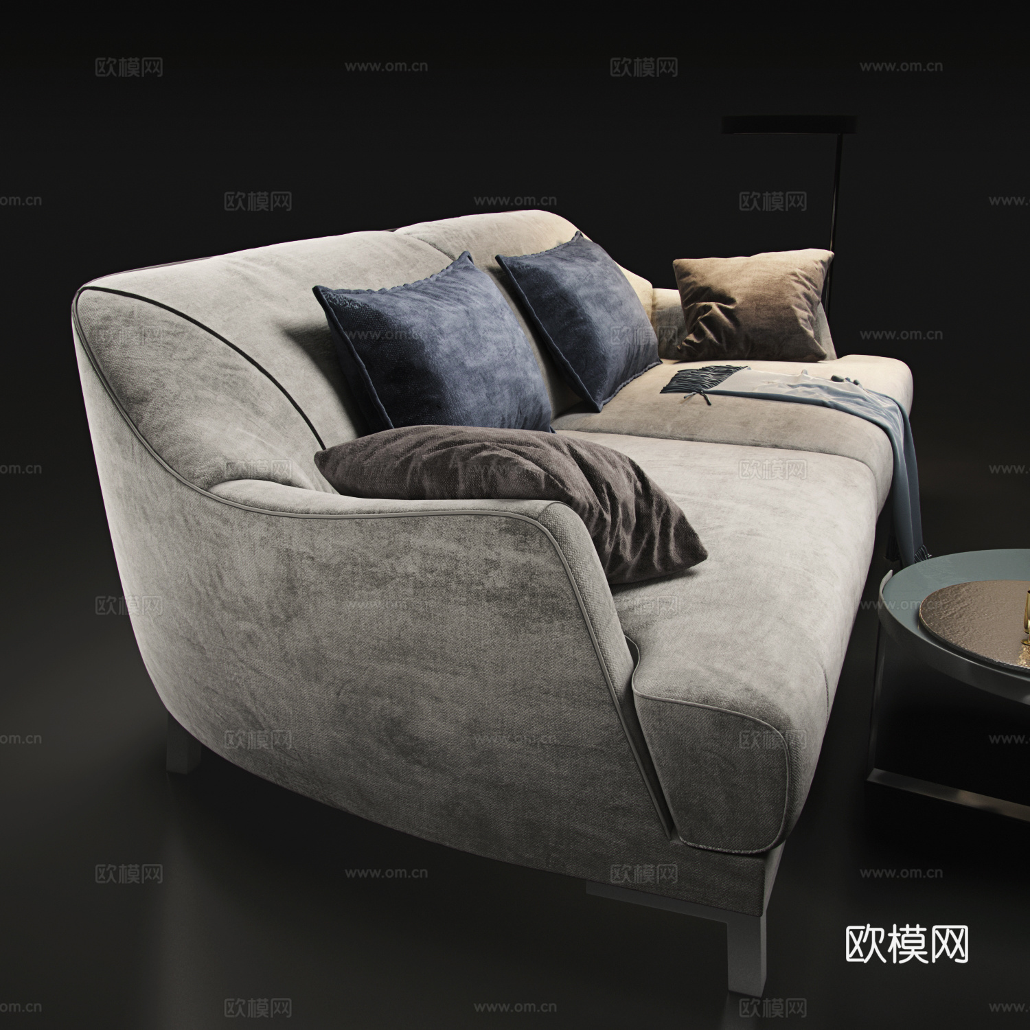 natuzzi品牌现代精致双人沙发3d模型