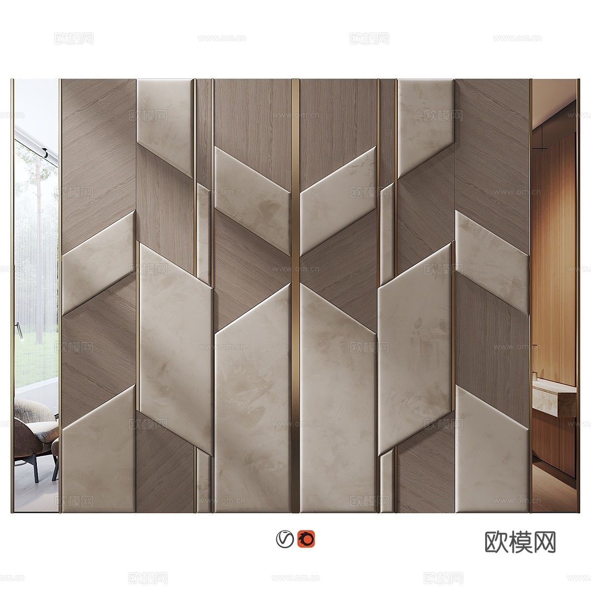 墙面装饰板 1043d模型