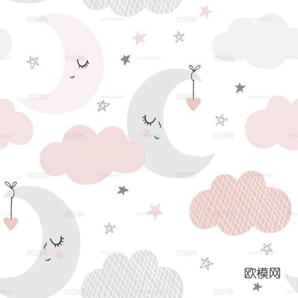 儿童房粉色壁纸