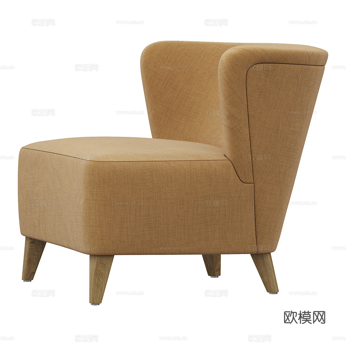 现代布艺扶手椅3d模型