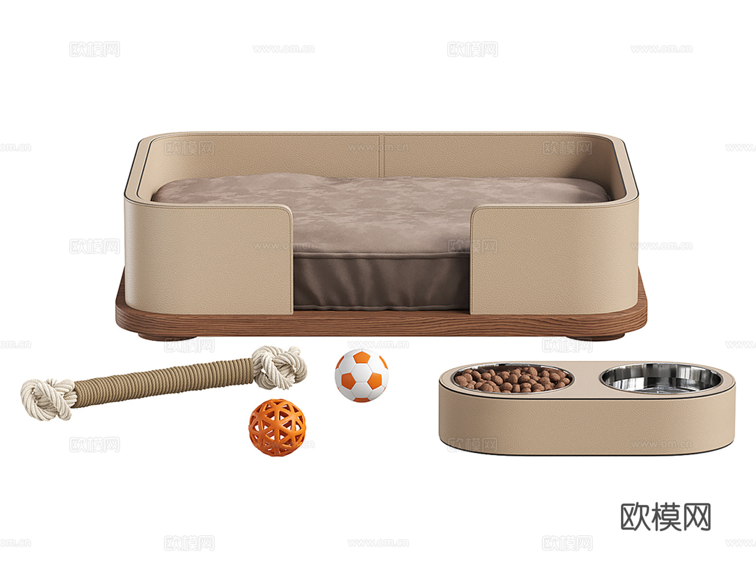 狗窝猫窝 宠物碗饭盆水盆 宠物玩具su模型
