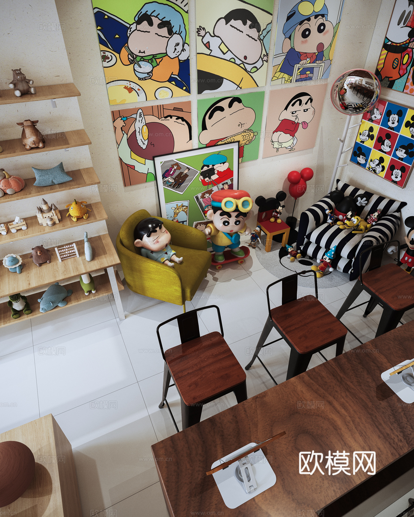 现代儿童玩具店 手办玩具礼品店 潮玩店 手办专卖店 网红玩具3d模型