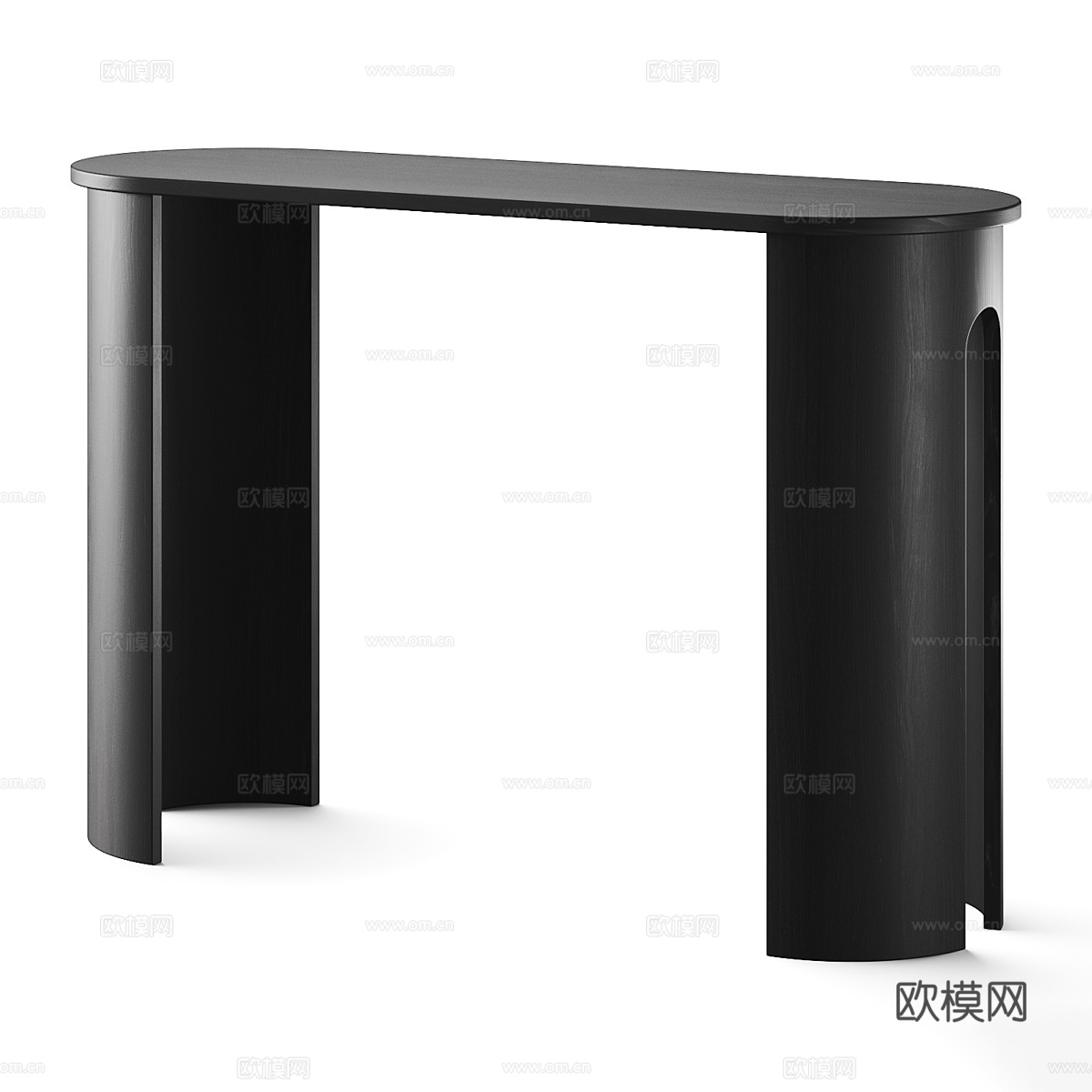 现代意式实木端景台 玄关桌3d模型