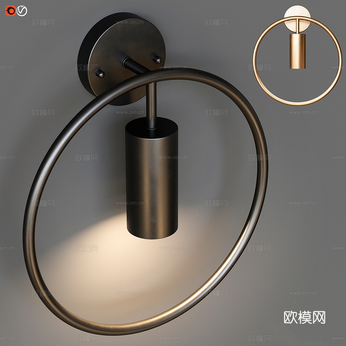 壁灯 LOFT RING3d模型