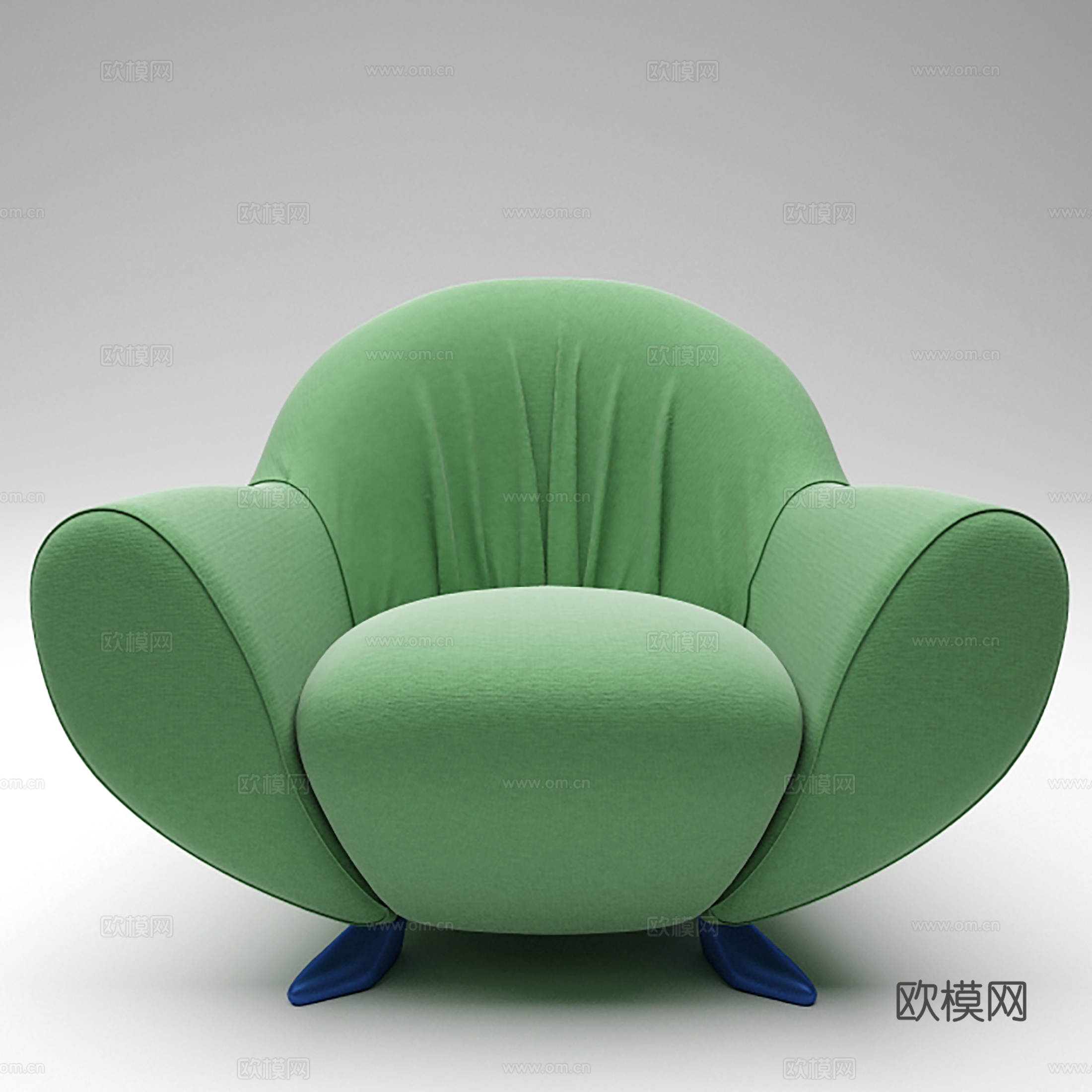 现代懒人沙发布艺沙发3d模型