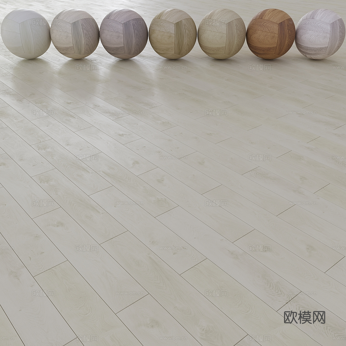 现代意式木地板材质3d模型