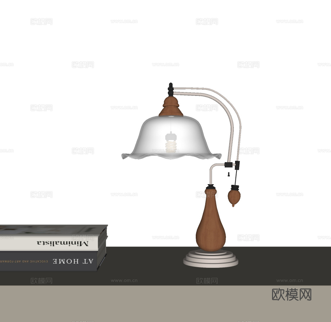法式复古台灯su模型