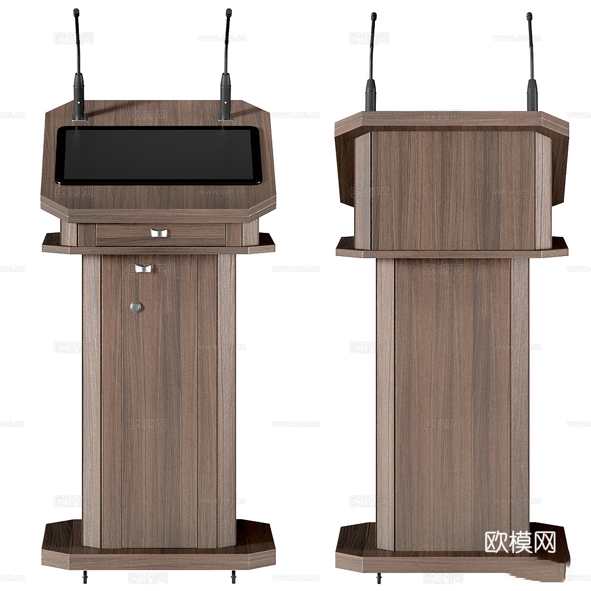 现代意式 Athena 互动式讲台3d模型