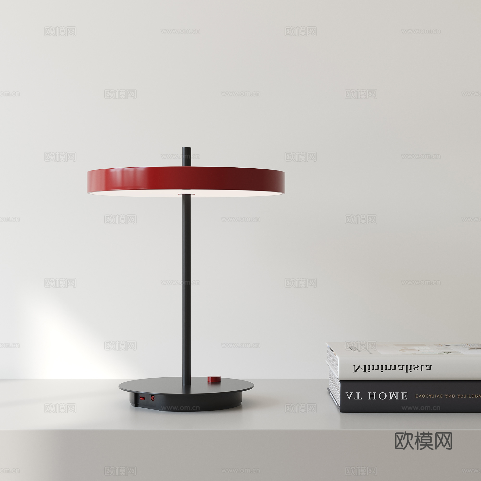 意式极简台灯su模型