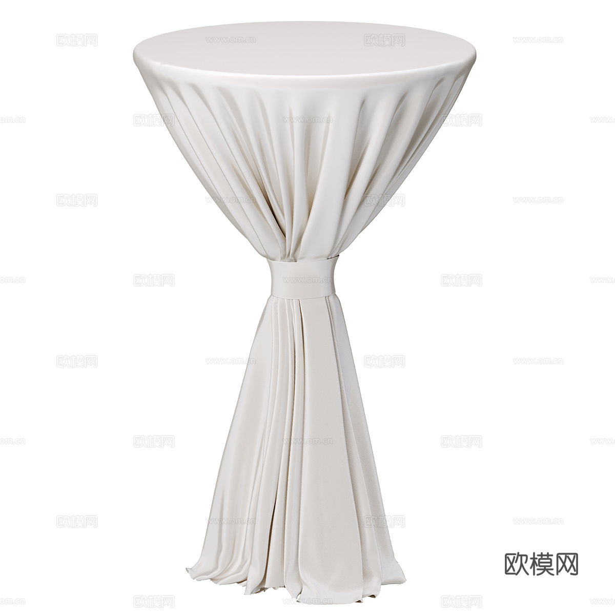 现代鸡尾酒桌桌布3d模型