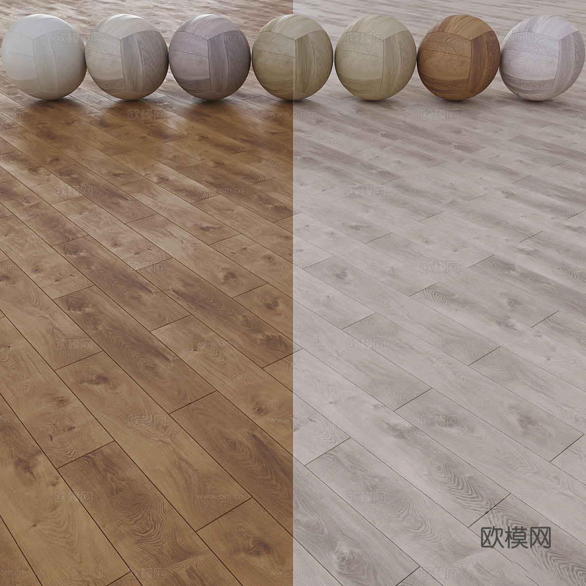 现代意式木地板材质3d模型
