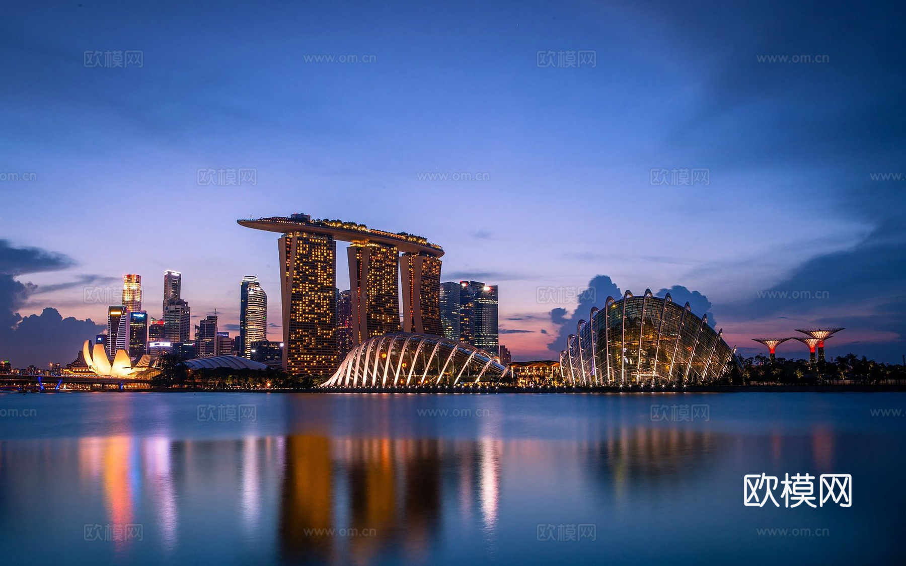海边夜景 环境外景 自然风景 外景贴图