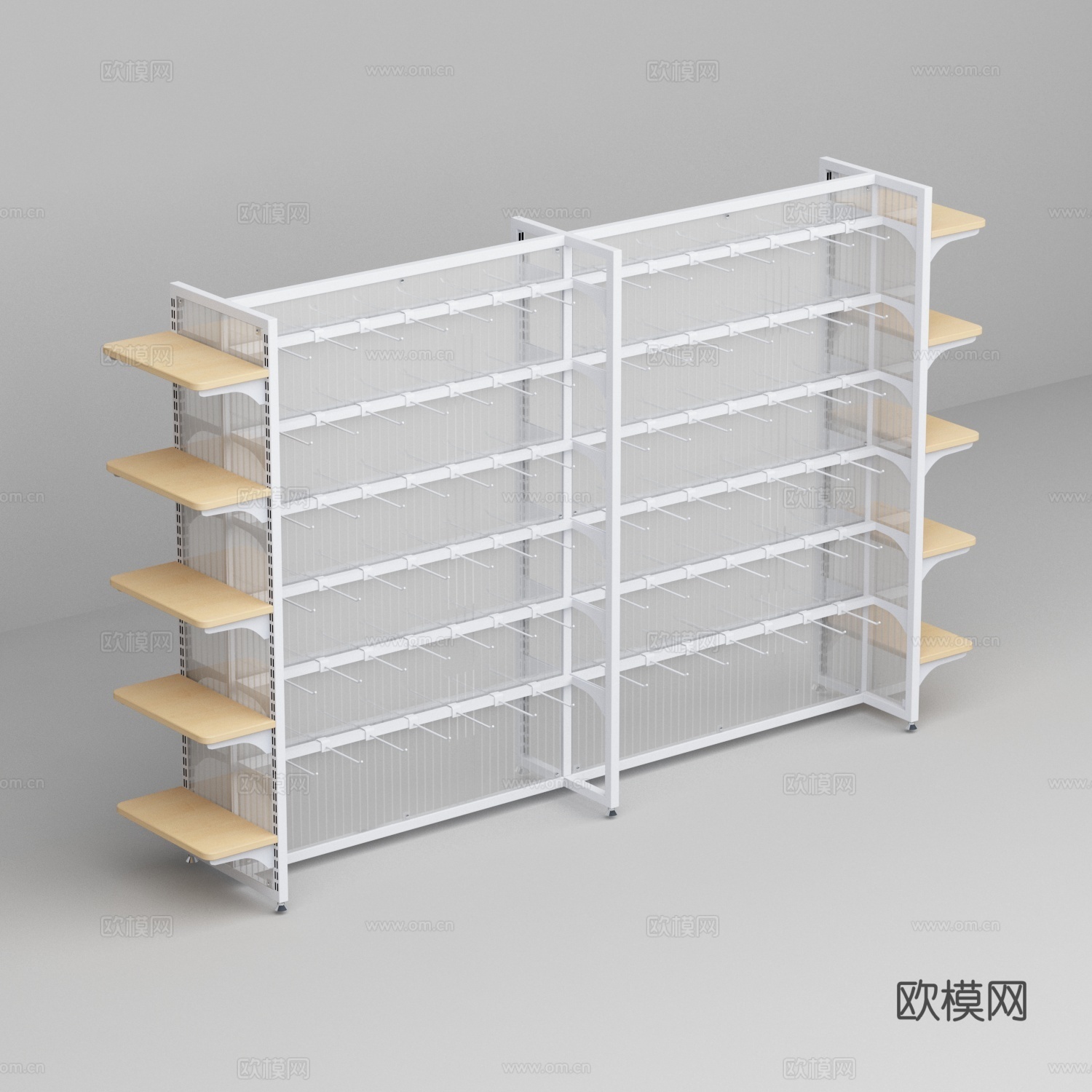 超市便利店挂件挂钩货架3d模型