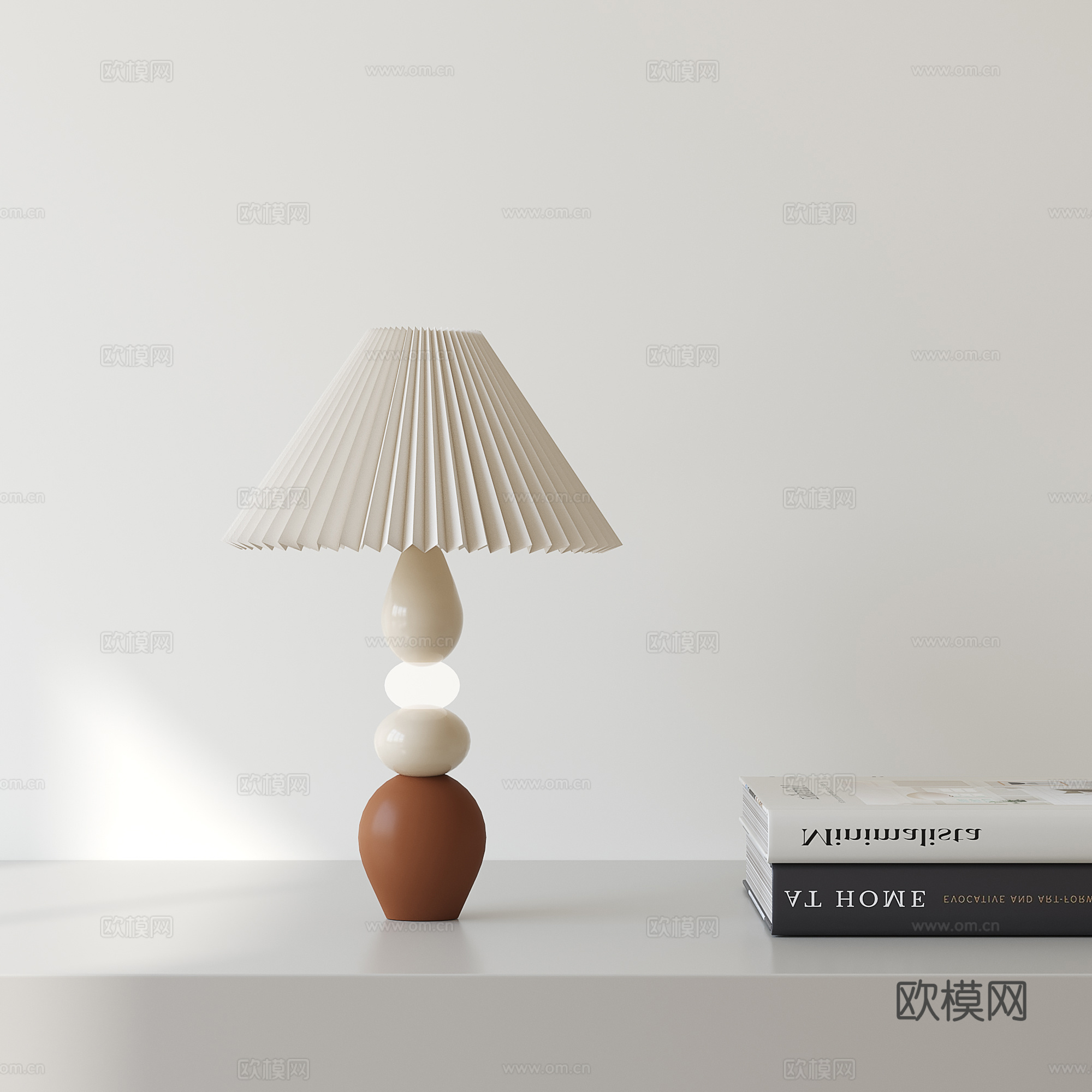 现代中古台灯su模型