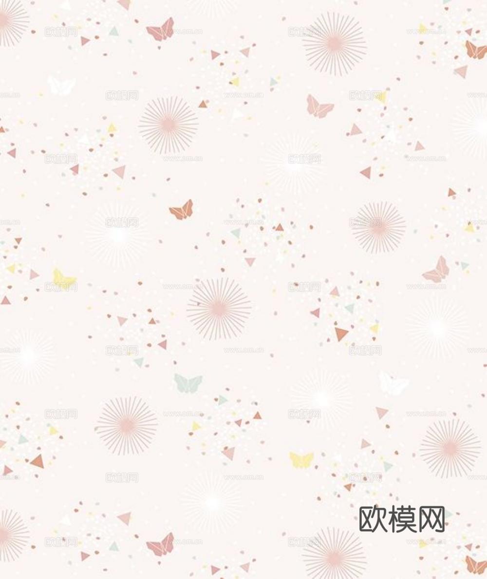 儿童房粉色壁纸