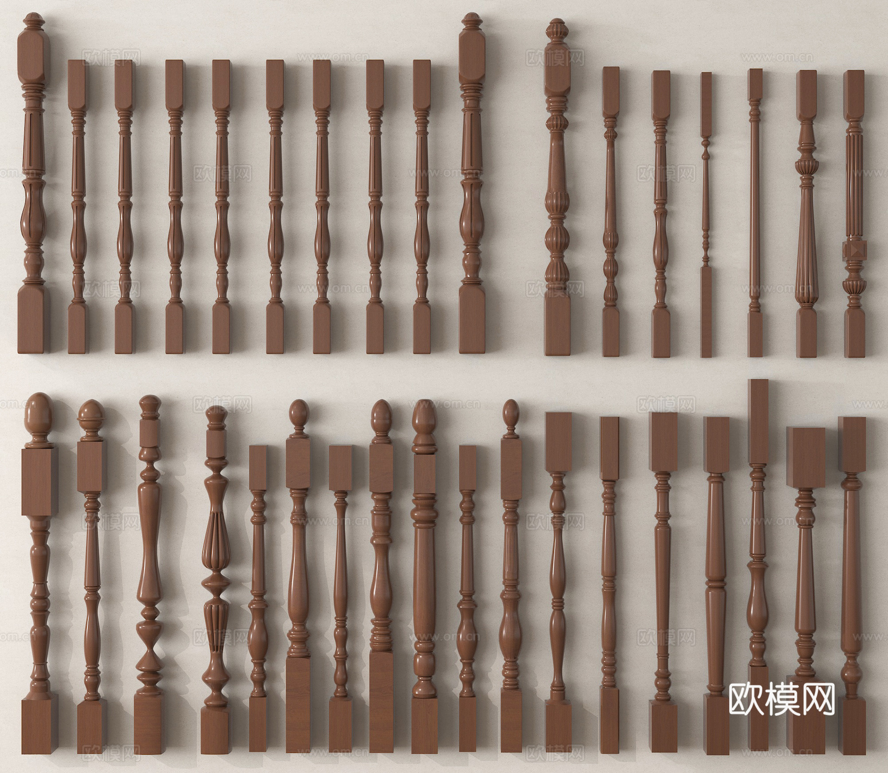 柱子 宝瓶柱子 栏杆柱 护栏柱3d模型