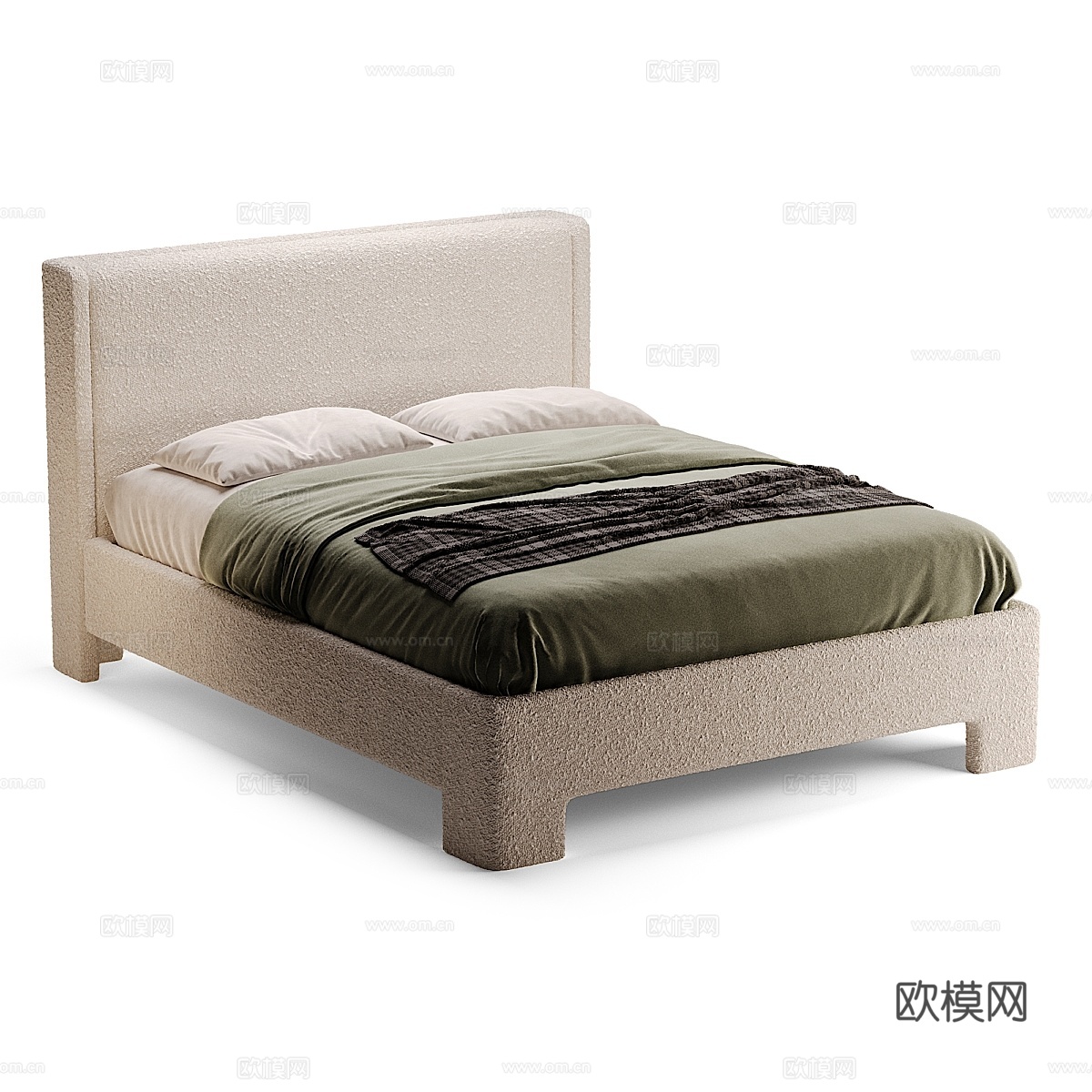 Leonora Ottoman储物床3d模型