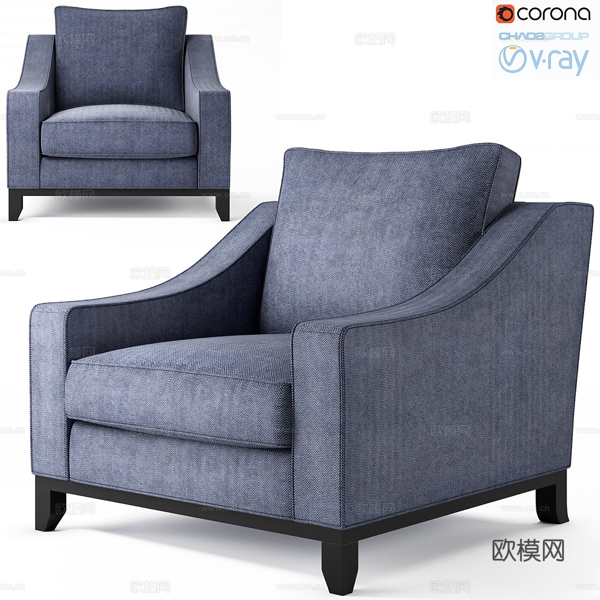 Dantone Home, Weston 靠背椅3d模型