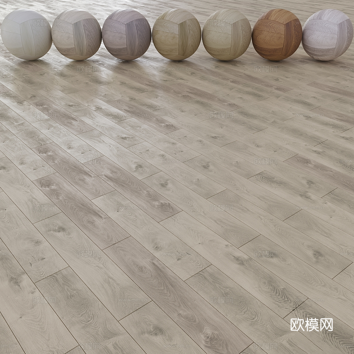 现代意式木地板材质3d模型