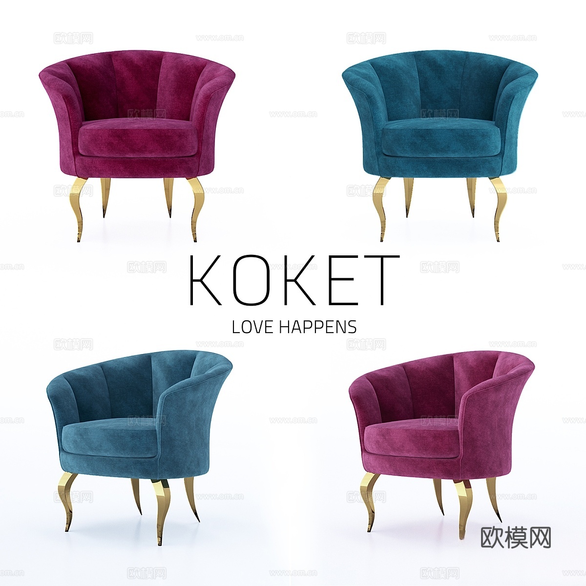 KOKET 品牌 BESAME 椅子3d模型