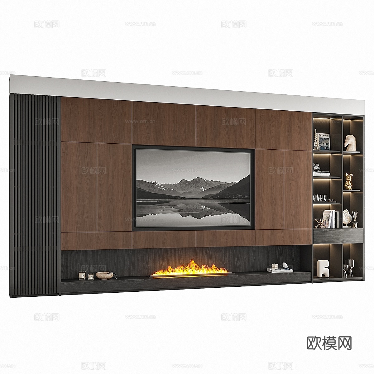 电视墙套装 0093d模型