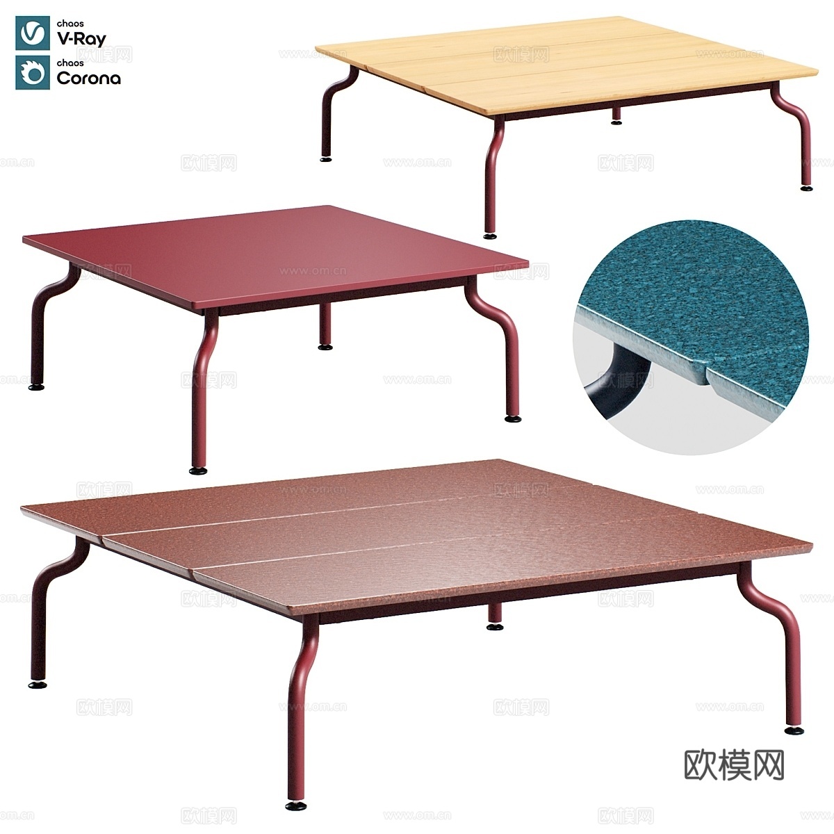 Magis South 餐桌套装3d模型