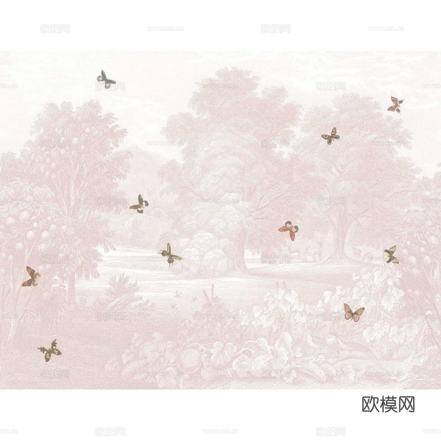 儿童房粉色壁纸