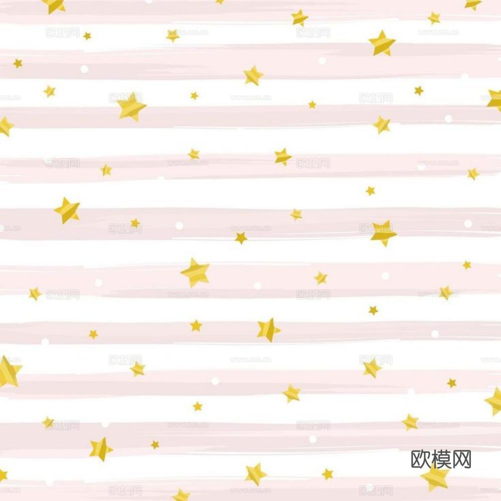 儿童房粉色壁纸