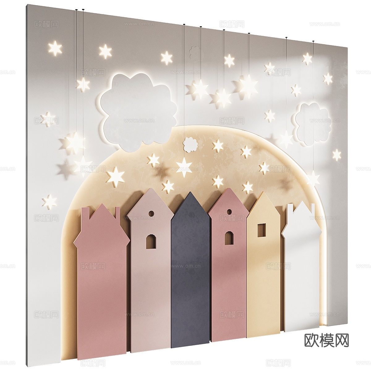 儿童墙板 013d模型