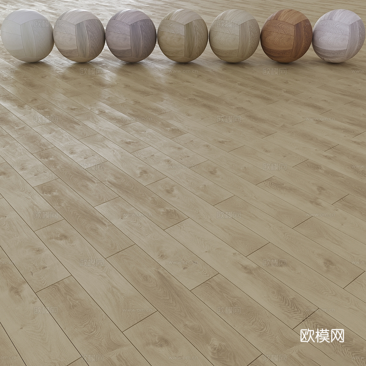 现代意式木地板材质3d模型