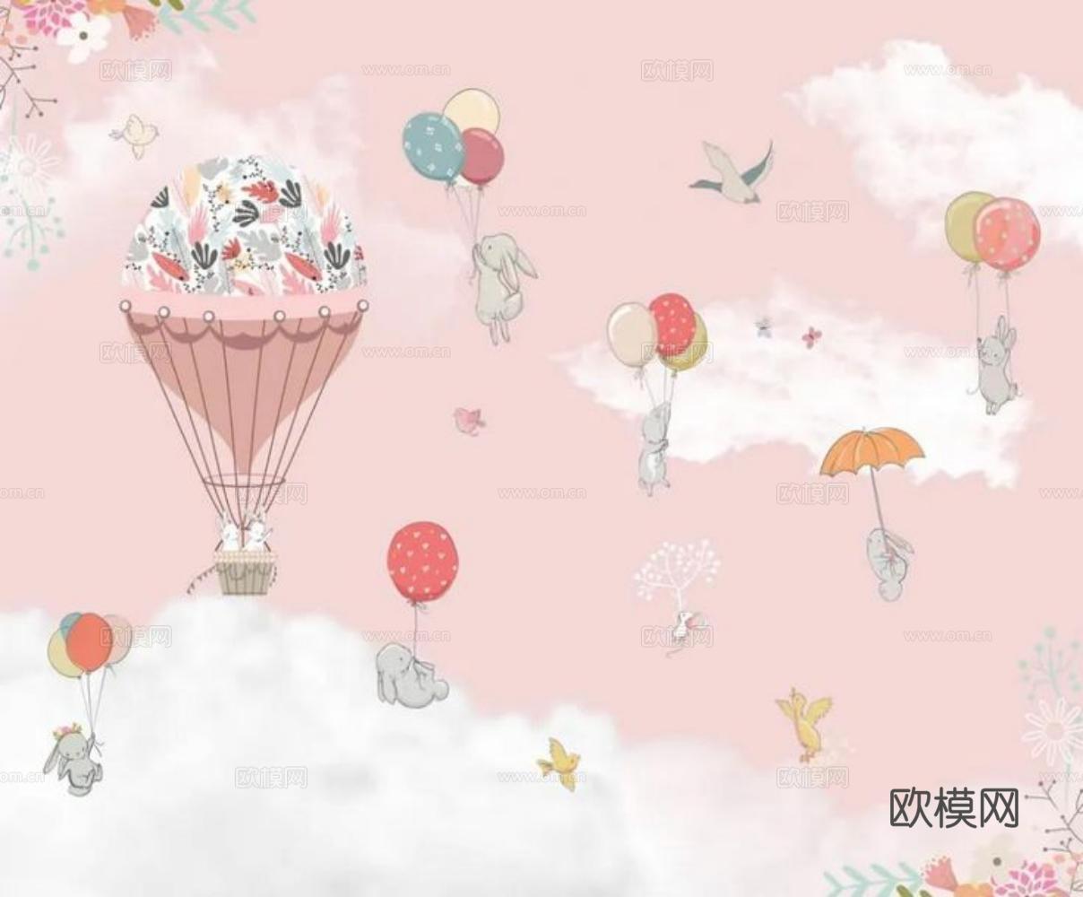 儿童房粉色壁纸