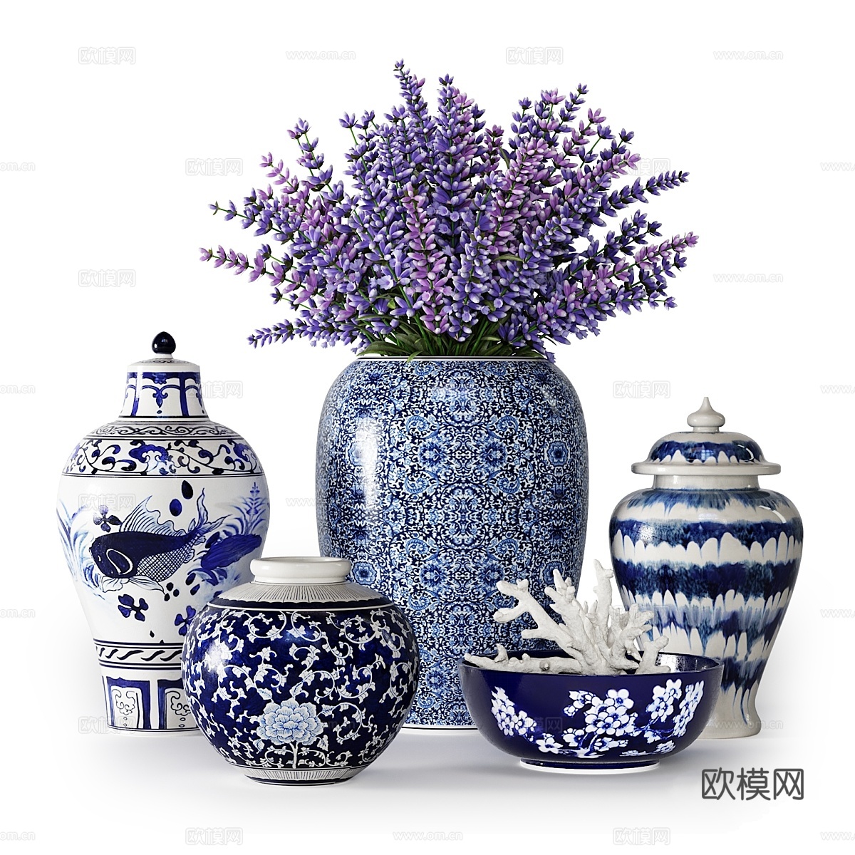 花瓶套装013d模型