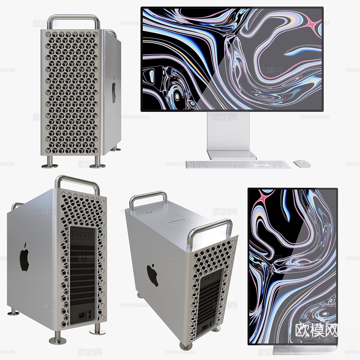 Mac Pro 2019 和 Pro Display XDR3d模型