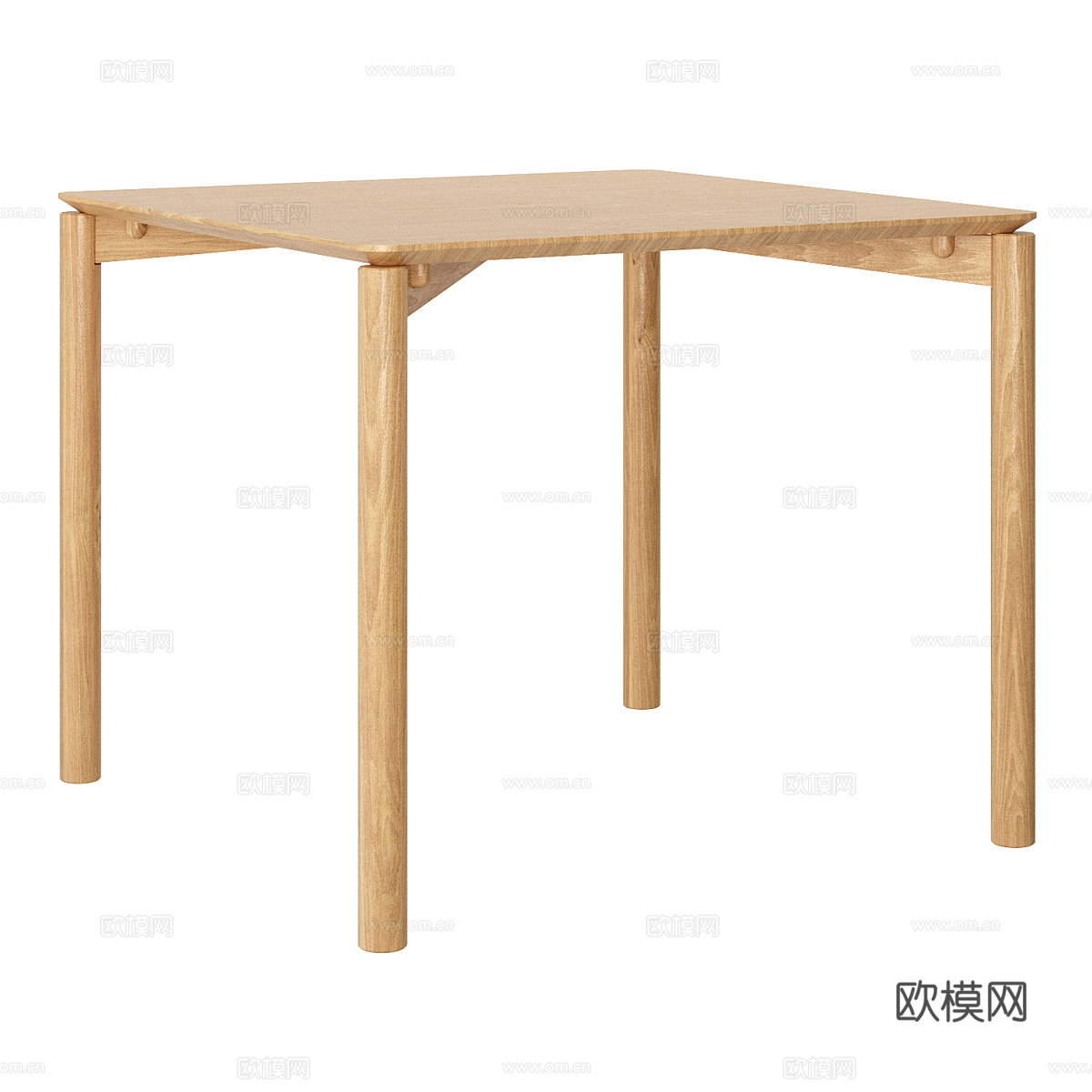 北欧简约餐桌 餐桌 简约桌子 木质餐桌 方形餐桌3d模型