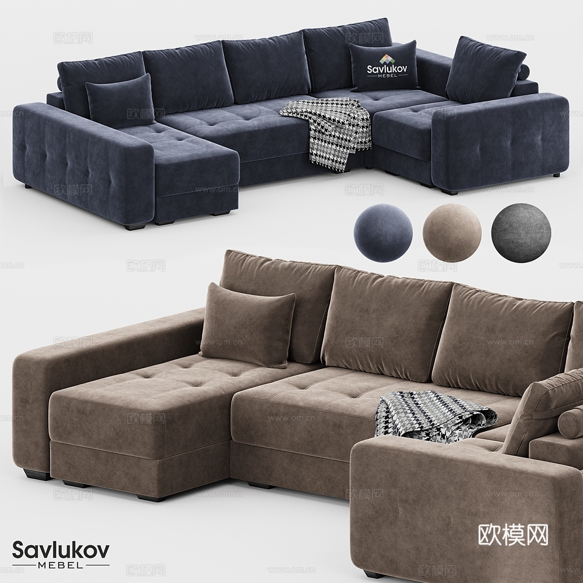 OM U形沙发Mercury来自Savlukov Mebel3d模型